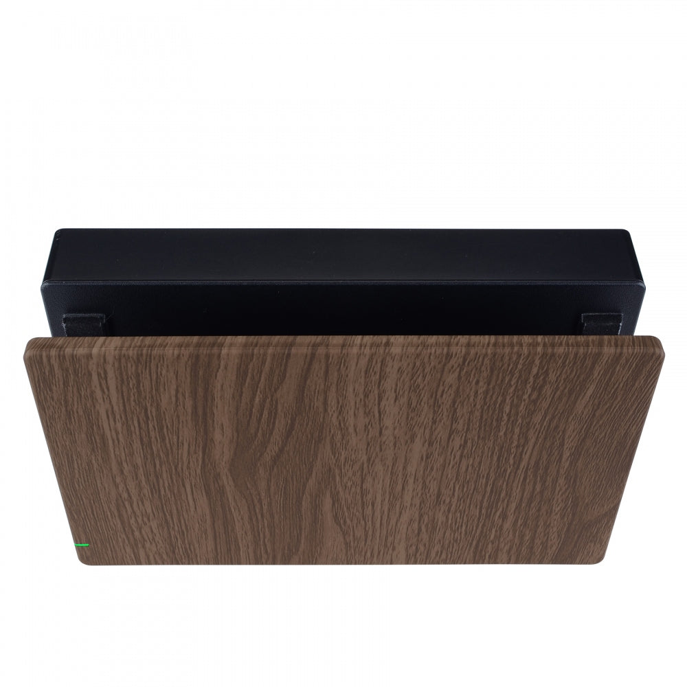 eXtremeRate Retail Custom Soft Touch Grip Faceplate for Nintendo Switch Dock, Wood Grain Patterned DIY Replacement Housing Shell for Nintendo Switch Dock - Dock NOT Included - FDS201