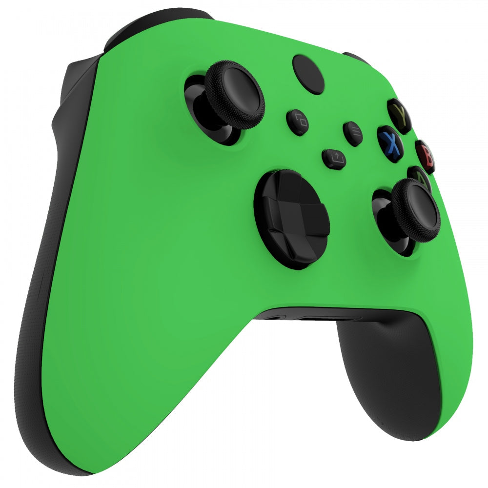 eXtremeRate Retail Green Replacement Part Faceplate, Soft Touch Grip Housing Shell Case for Xbox Series S & Xbox Series X Controller Accessories - Controller NOT Included - FX3P306