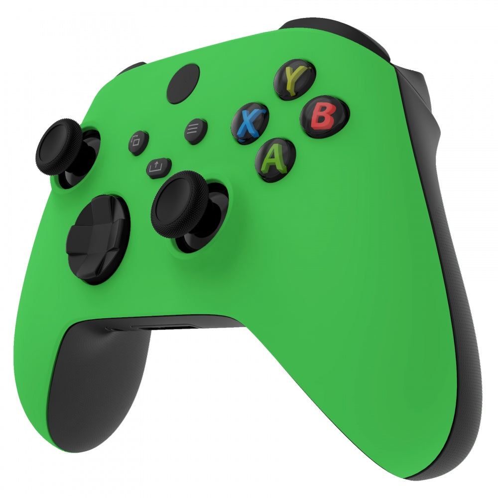 eXtremeRate Retail Green Replacement Part Faceplate, Soft Touch Grip Housing Shell Case for Xbox Series S & Xbox Series X Controller Accessories - Controller NOT Included - FX3P306