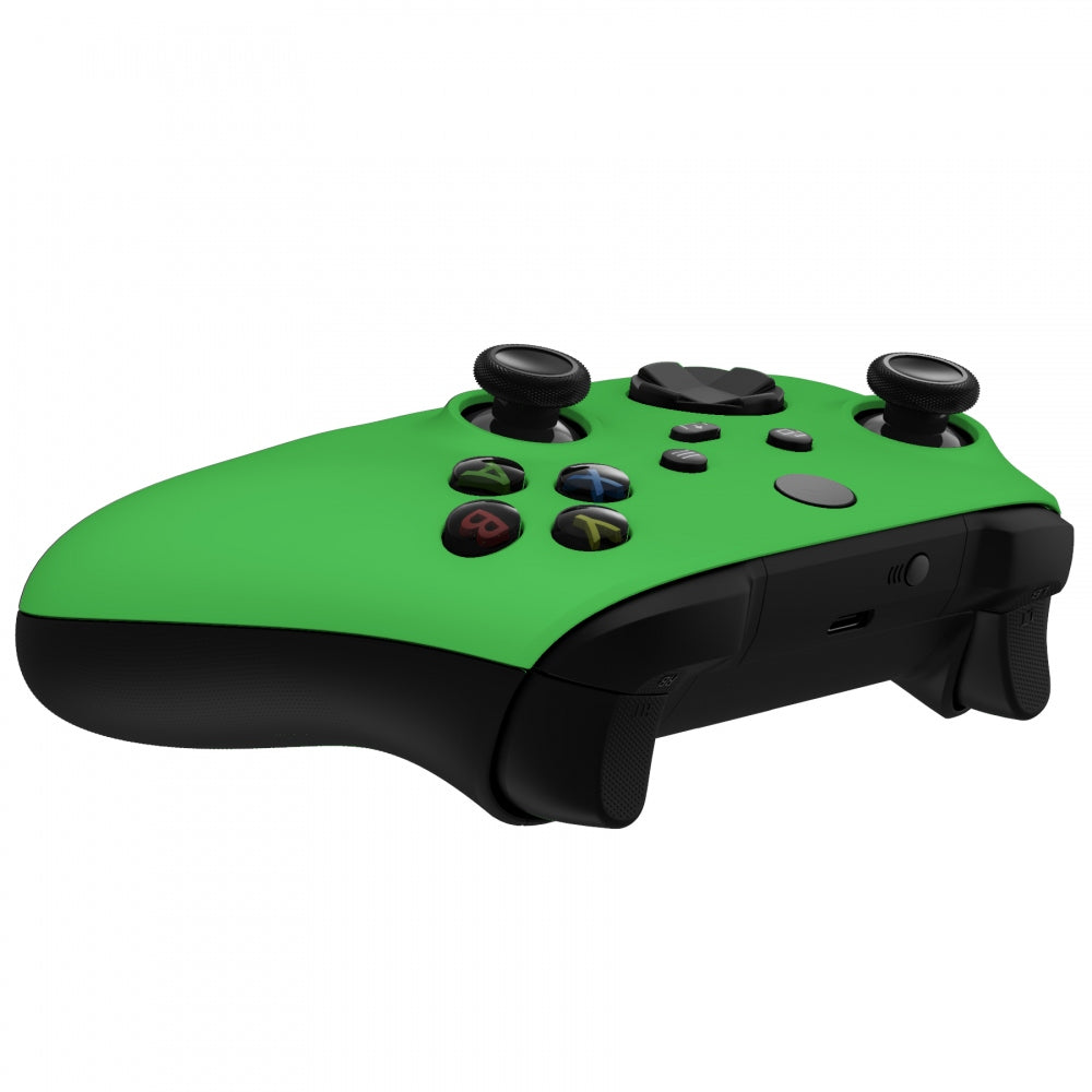 eXtremeRate Retail Green Replacement Part Faceplate, Soft Touch Grip Housing Shell Case for Xbox Series S & Xbox Series X Controller Accessories - Controller NOT Included - FX3P306