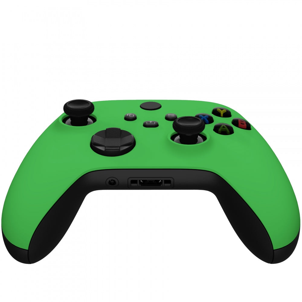 eXtremeRate Retail Green Replacement Part Faceplate, Soft Touch Grip Housing Shell Case for Xbox Series S & Xbox Series X Controller Accessories - Controller NOT Included - FX3P306