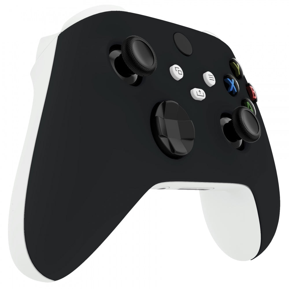 eXtremeRate Retail Black Replacement Part Faceplate, Soft Touch Grip Housing Shell Case for Xbox Series S & Xbox Series X Controller Accessories - Controller NOT Included - FX3P309