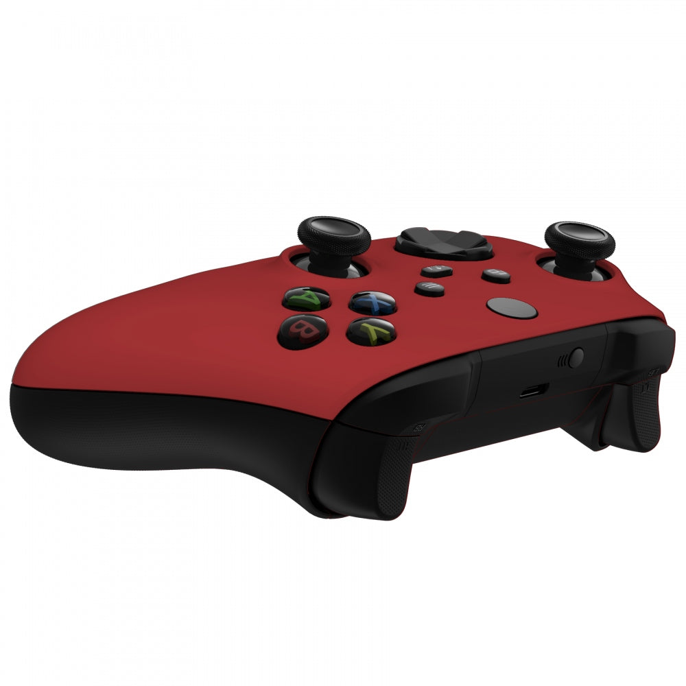 eXtremeRate Retail Passion Red Replacement Part Faceplate, Soft Touch Grip Housing Shell Case for Xbox Series S & Xbox Series X Controller Accessories - Controller NOT Included - FX3P332