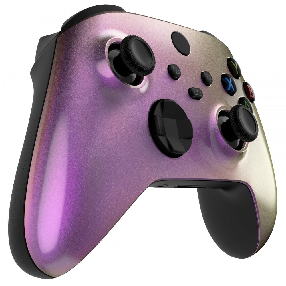 eXtremeRate Retail Chameleon Red Gold Glossy Replacement Front Housing Shell for Xbox Series X Controller, Custom Cover Faceplate for Xbox Series S Controller - Controller NOT Included - FX3P340