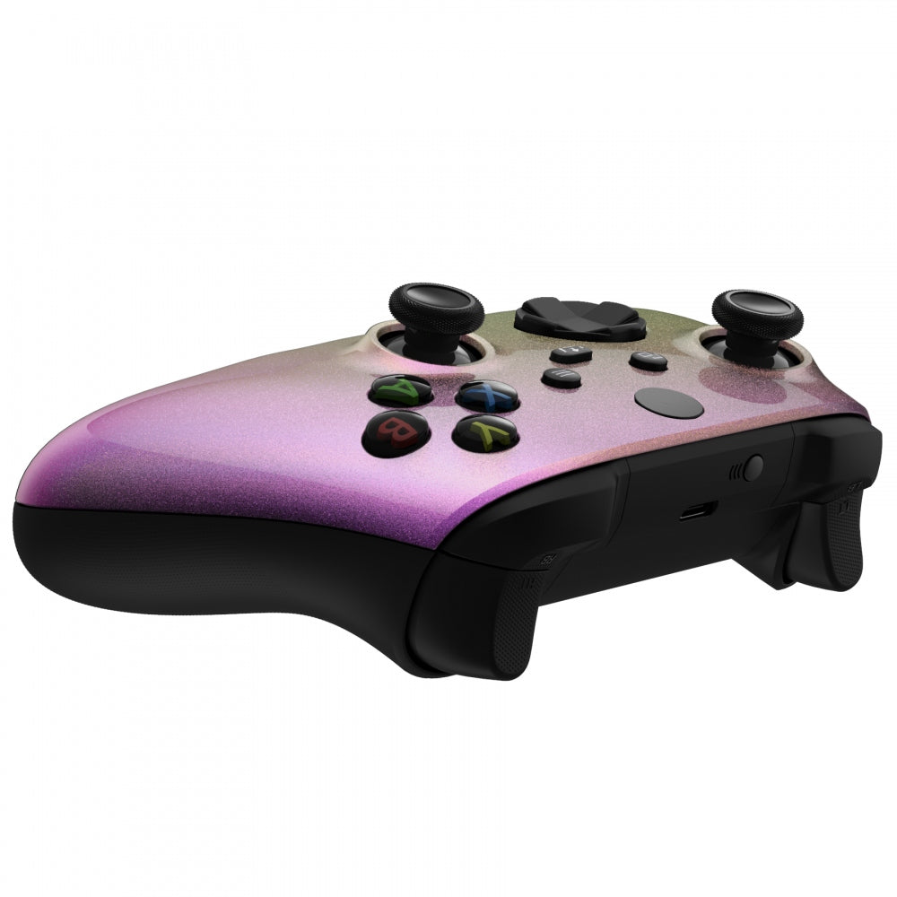 eXtremeRate Retail Chameleon Red Gold Glossy Replacement Front Housing Shell for Xbox Series X Controller, Custom Cover Faceplate for Xbox Series S Controller - Controller NOT Included - FX3P340