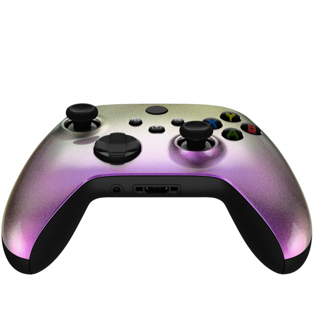 eXtremeRate Retail Chameleon Red Gold Glossy Replacement Front Housing Shell for Xbox Series X Controller, Custom Cover Faceplate for Xbox Series S Controller - Controller NOT Included - FX3P340