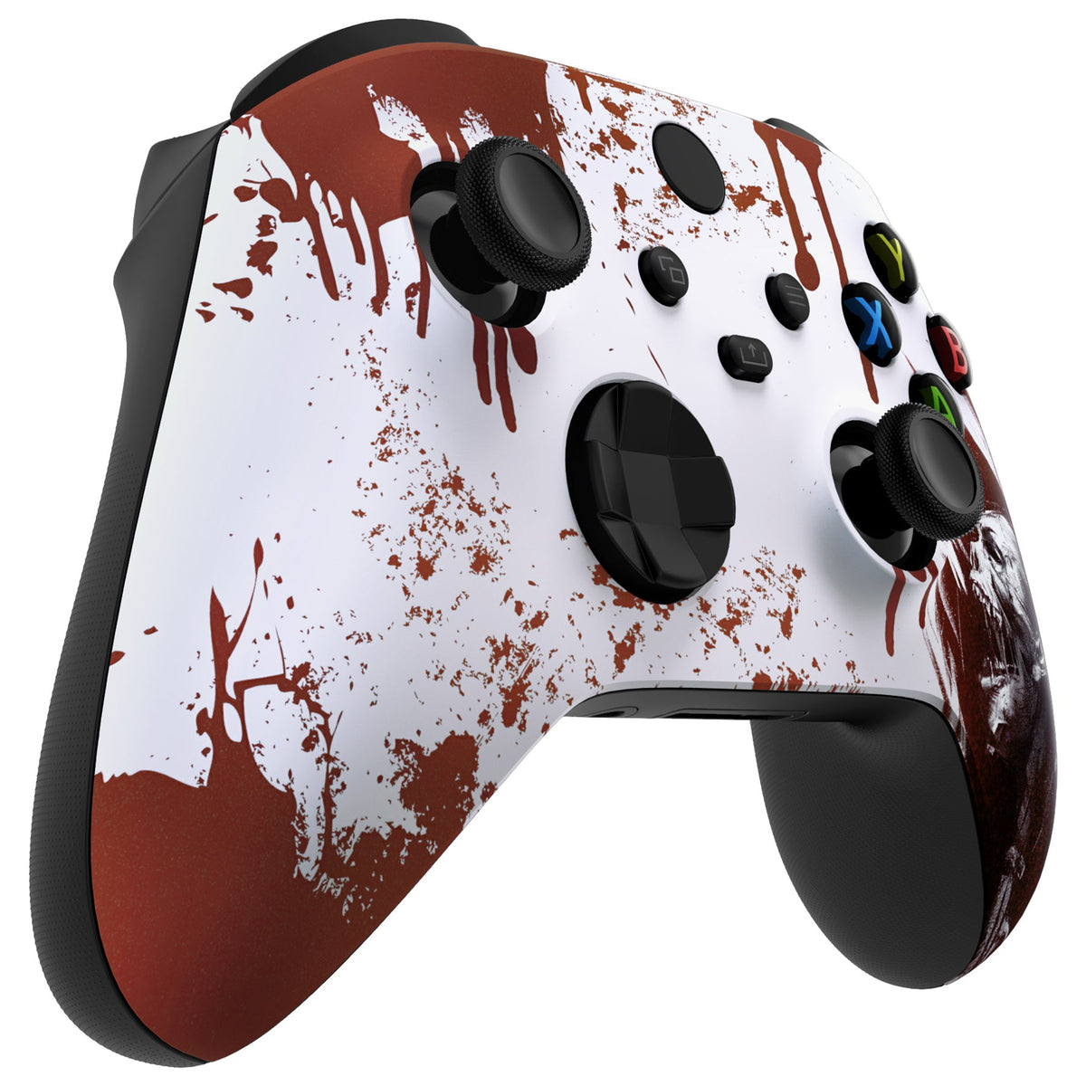 eXtremeRate Retail Blood Zombie Replacement Part Faceplate, Soft Touch Grip Housing Shell Case for Xbox Series S & Xbox Series X Controller Accessories - Controller NOT Included - FX3T141