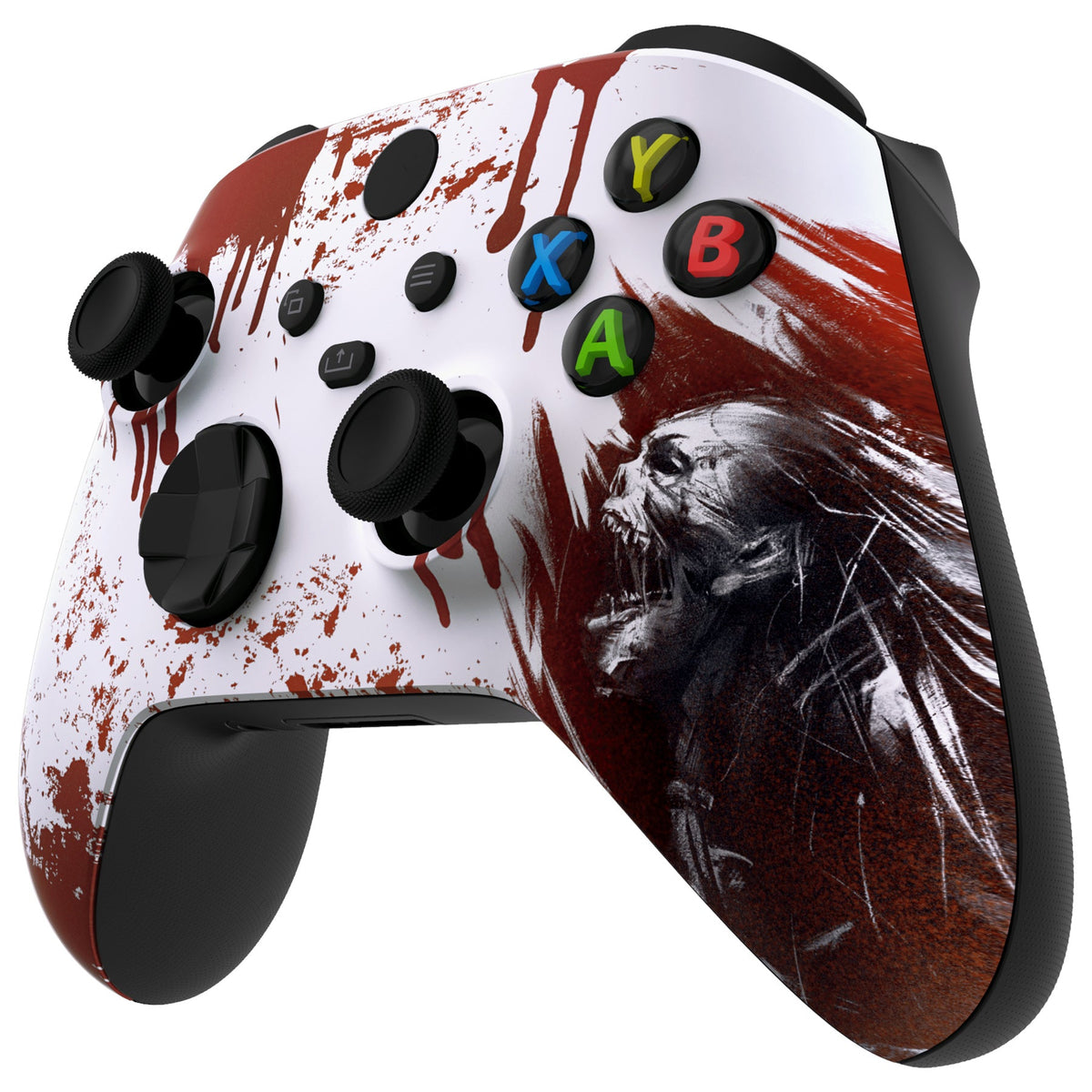eXtremeRate Retail Blood Zombie Replacement Part Faceplate, Soft Touch Grip Housing Shell Case for Xbox Series S & Xbox Series X Controller Accessories - Controller NOT Included - FX3T141