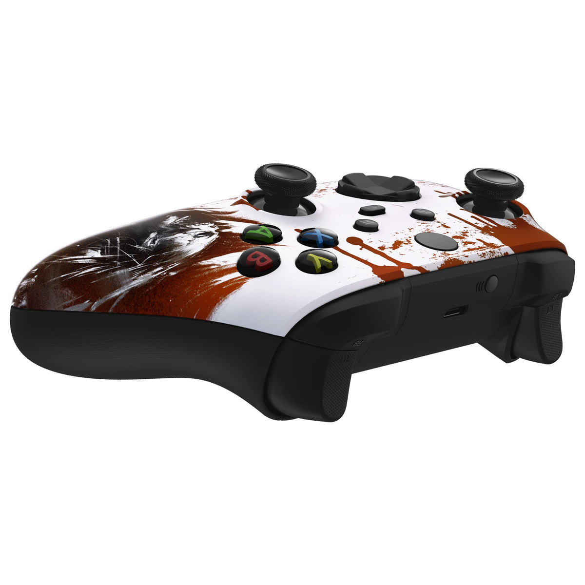 eXtremeRate Retail Blood Zombie Replacement Part Faceplate, Soft Touch Grip Housing Shell Case for Xbox Series S & Xbox Series X Controller Accessories - Controller NOT Included - FX3T141