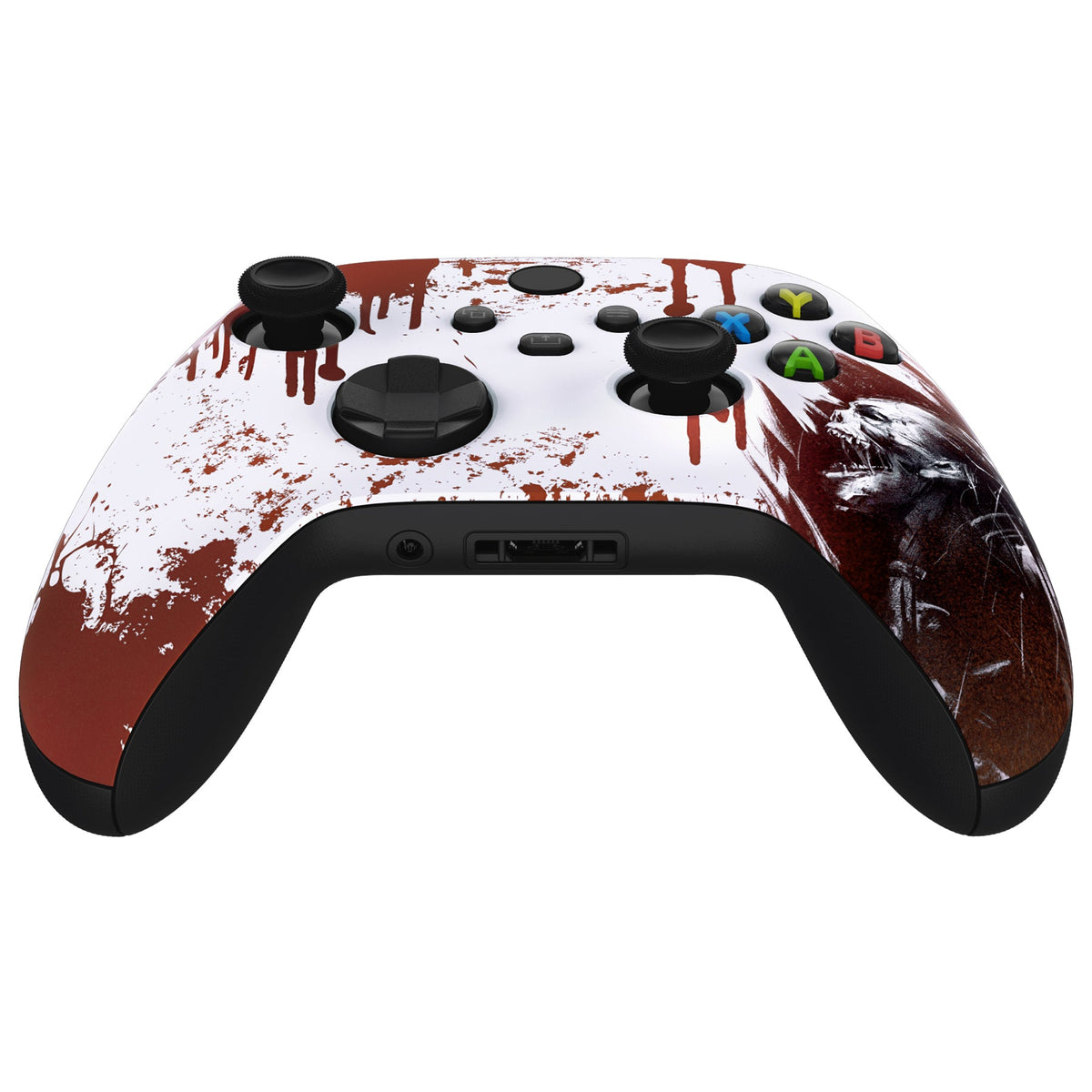 eXtremeRate Retail Blood Zombie Replacement Part Faceplate, Soft Touch Grip Housing Shell Case for Xbox Series S & Xbox Series X Controller Accessories - Controller NOT Included - FX3T141