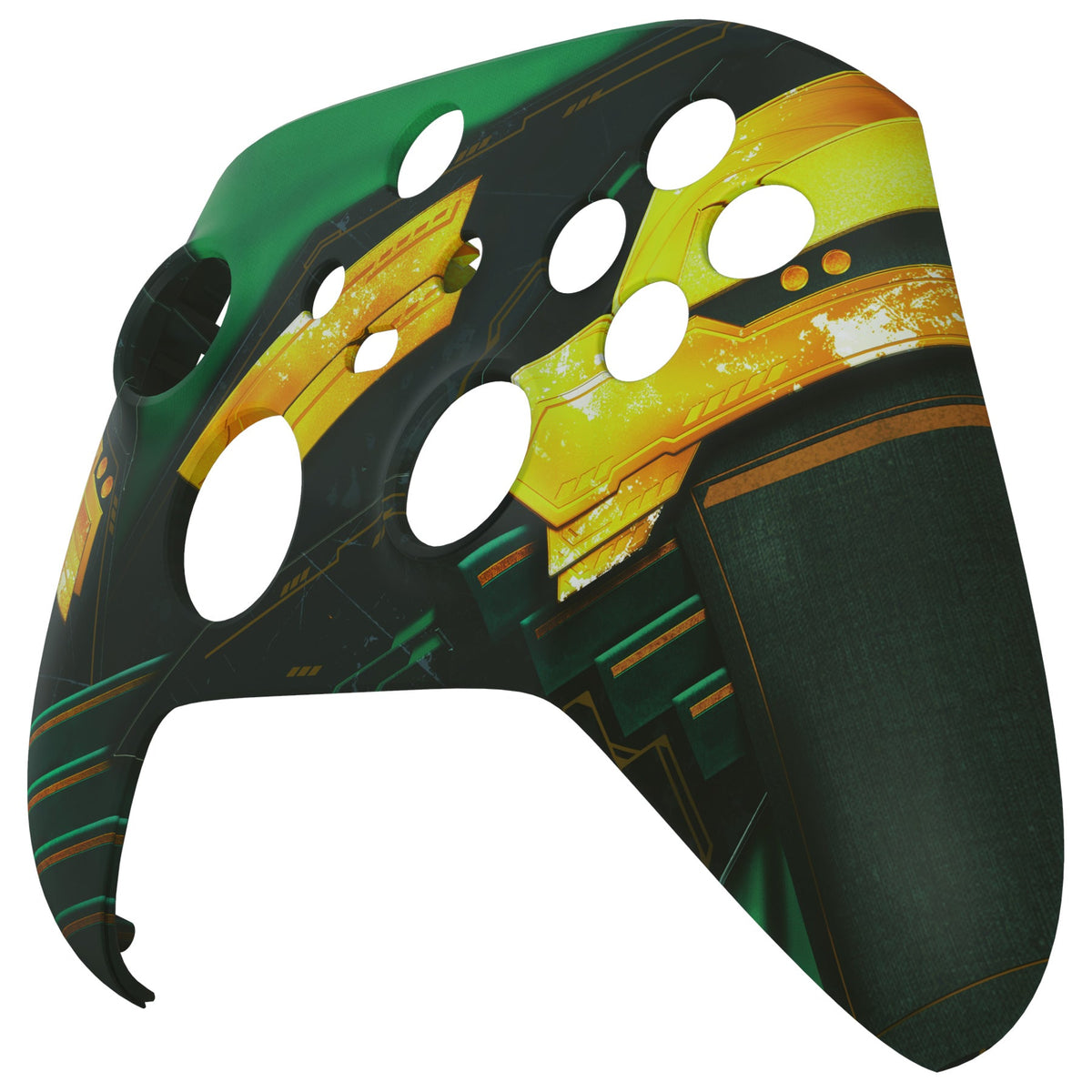 eXtremeRate Retail Armor of Ragnarok Replacement Part Faceplate, Soft Touch Grip Housing Shell Case for Xbox Series S & Xbox Series X Controller Accessories - Controller NOT Included - FX3T151