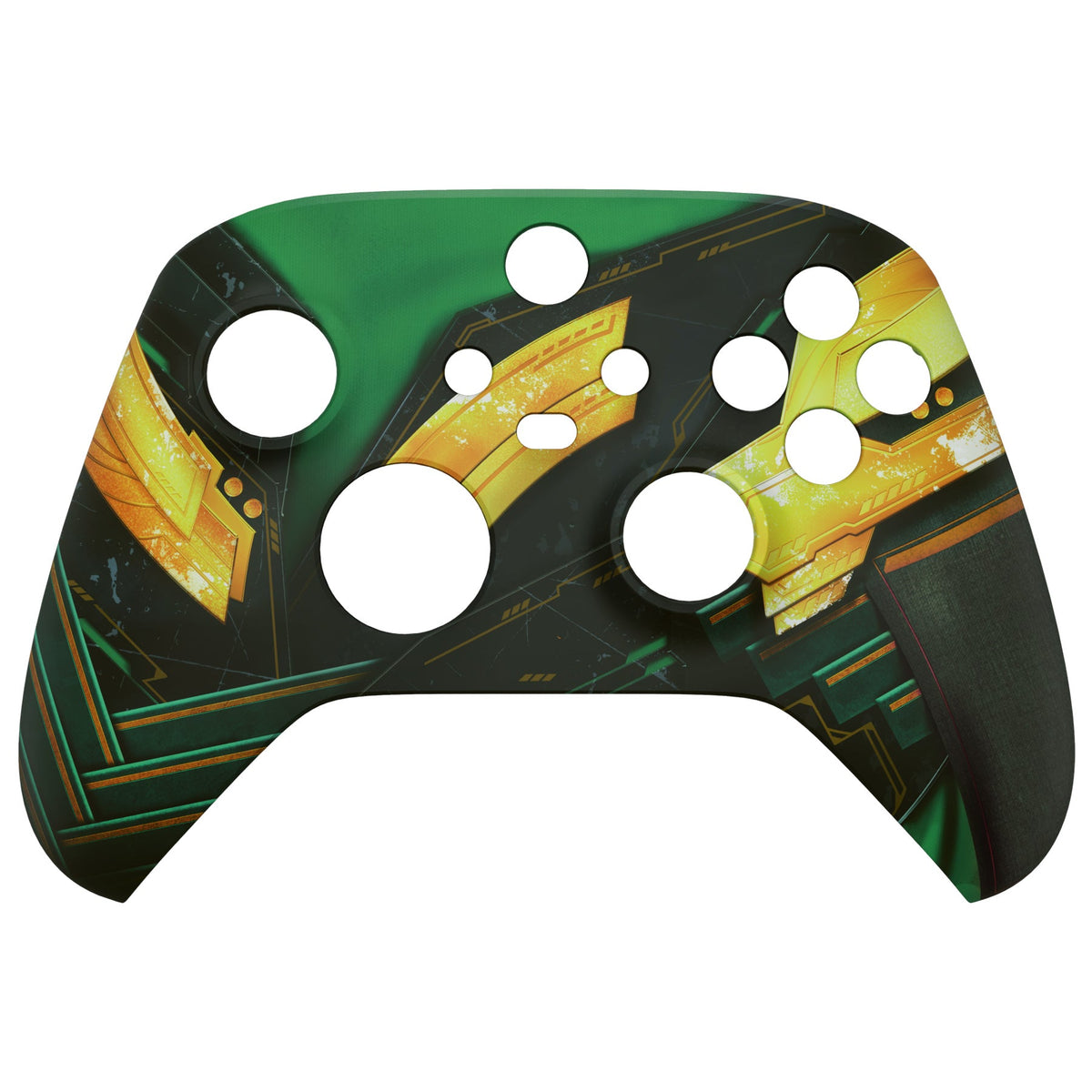 eXtremeRate Retail Armor of Ragnarok Replacement Part Faceplate, Soft Touch Grip Housing Shell Case for Xbox Series S & Xbox Series X Controller Accessories - Controller NOT Included - FX3T151