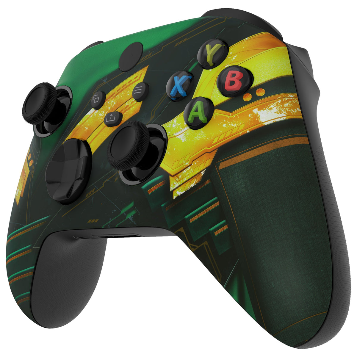 eXtremeRate Retail Armor of Ragnarok Replacement Part Faceplate, Soft Touch Grip Housing Shell Case for Xbox Series S & Xbox Series X Controller Accessories - Controller NOT Included - FX3T151