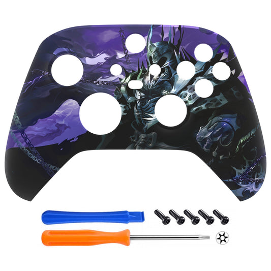 eXtremeRate Retail Chaos Knight Replacement Part Faceplate, Soft Touch Grip Housing Shell Case for Xbox Series S & Xbox Series X Controller Accessories - Controller NOT Included - FX3T156