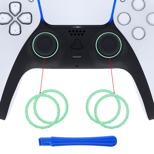 eXtremeRate Retail Mint Green Replacement Accessories for ps5 Controller, Custom Accent Rings for ps5 Controller - Controller NOT Included - JPF5013