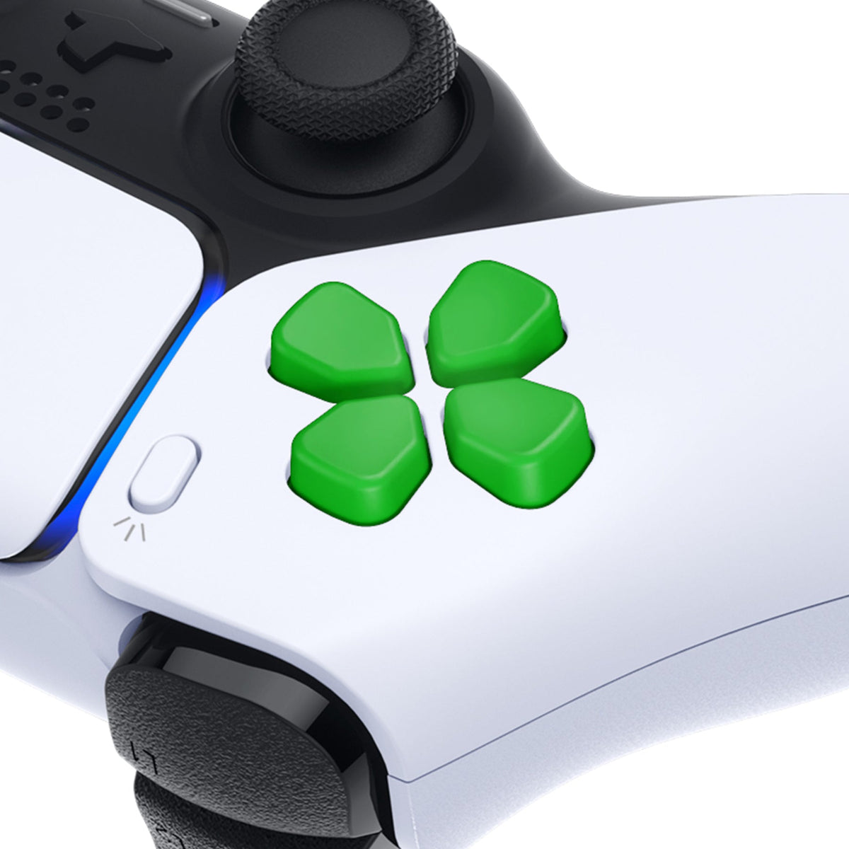 eXtremeRate Retail Ergonomic Split Dpad Buttons (SDP Buttons) for ps5 Controller, Green Independent Dpad Direction Buttons for ps5, for ps4 All Model Controller - JPF8016