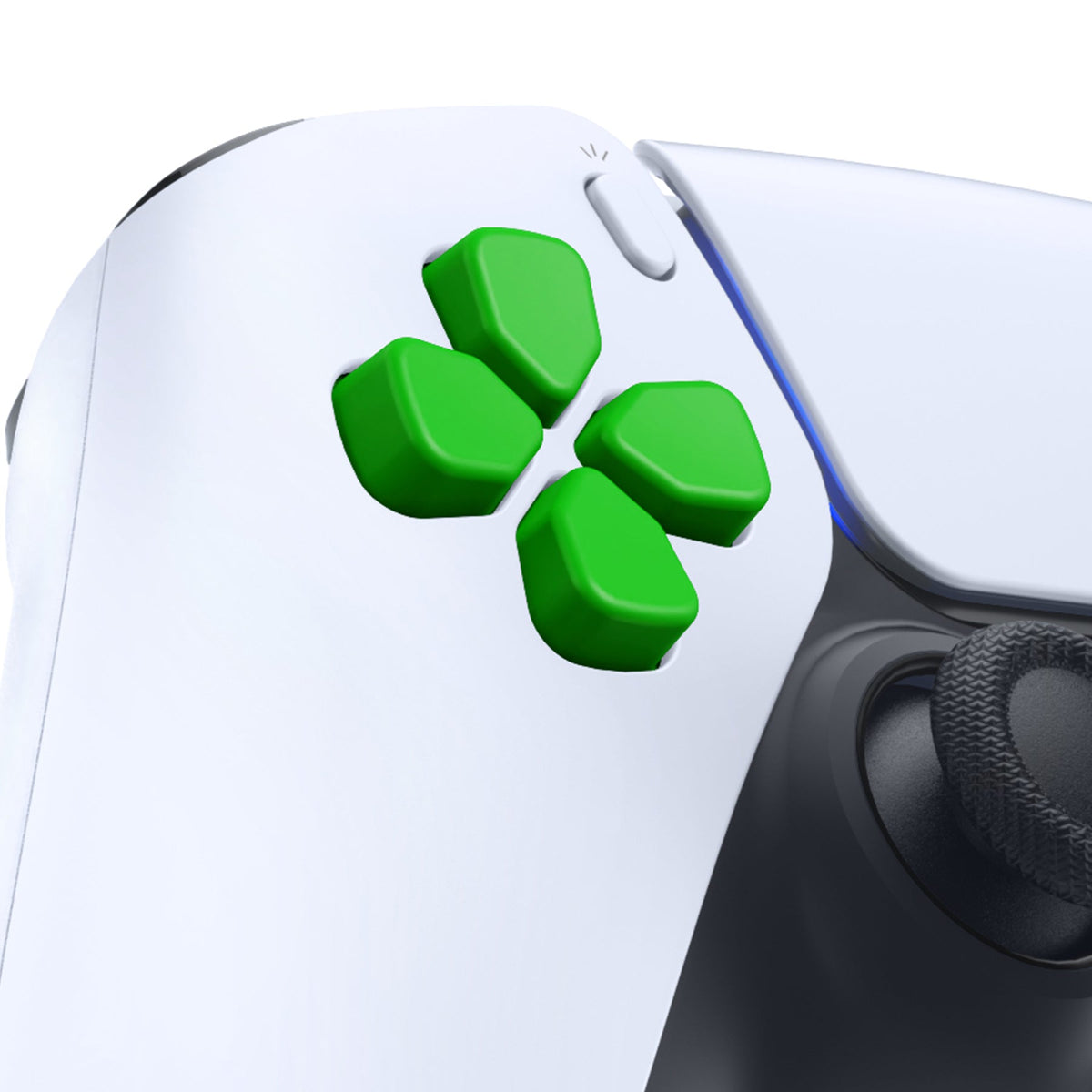 eXtremeRate Retail Ergonomic Split Dpad Buttons (SDP Buttons) for ps5 Controller, Green Independent Dpad Direction Buttons for ps5, for ps4 All Model Controller - JPF8016