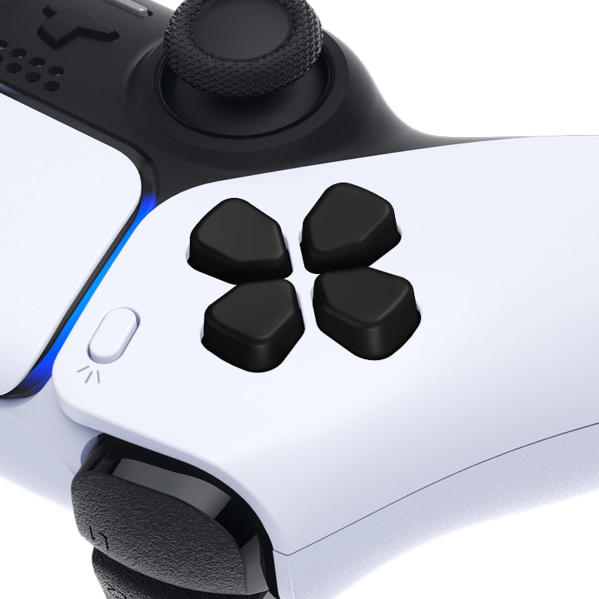 eXtremeRate Retail Ergonomic Split D-pad Buttons (SDP Buttons) for ps5 Controller, Black Independent Dpad Direction Buttons for ps5, ps4 Slim Pro Controller - JPF8019