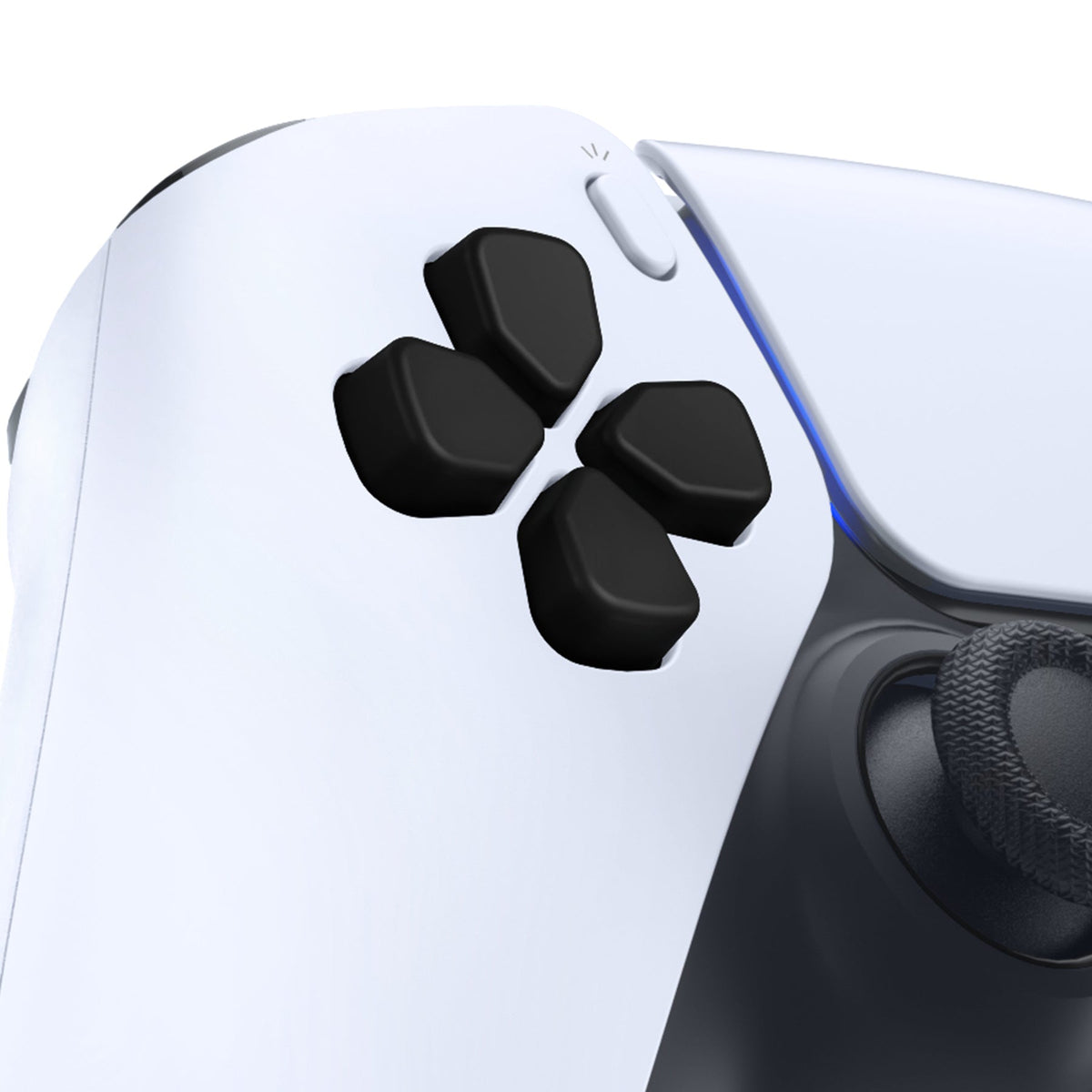 eXtremeRate Retail Ergonomic Split D-pad Buttons (SDP Buttons) for ps5 Controller, Black Independent Dpad Direction Buttons for ps5, ps4 Slim Pro Controller - JPF8019