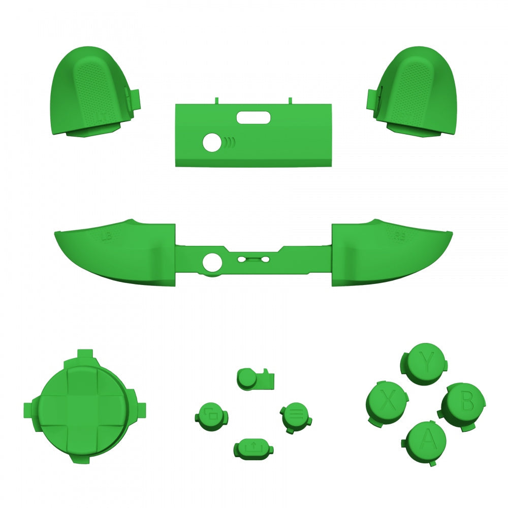 eXtremeRate Retail Green Replacement Buttons for Xbox Series S & Xbox Series X Controller, LB RB LT RT Bumpers Triggers D-pad ABXY Start Back Sync Share Keys for Xbox Series X/S Controller - JX3106