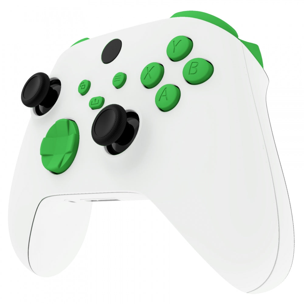 eXtremeRate Retail Green Replacement Buttons for Xbox Series S & Xbox Series X Controller, LB RB LT RT Bumpers Triggers D-pad ABXY Start Back Sync Share Keys for Xbox Series X/S Controller - JX3106