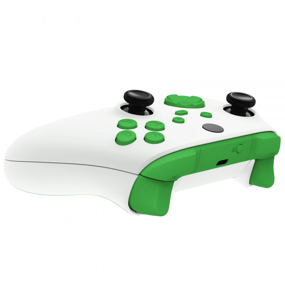 eXtremeRate Retail Green Replacement Buttons for Xbox Series S & Xbox Series X Controller, LB RB LT RT Bumpers Triggers D-pad ABXY Start Back Sync Share Keys for Xbox Series X/S Controller - JX3106