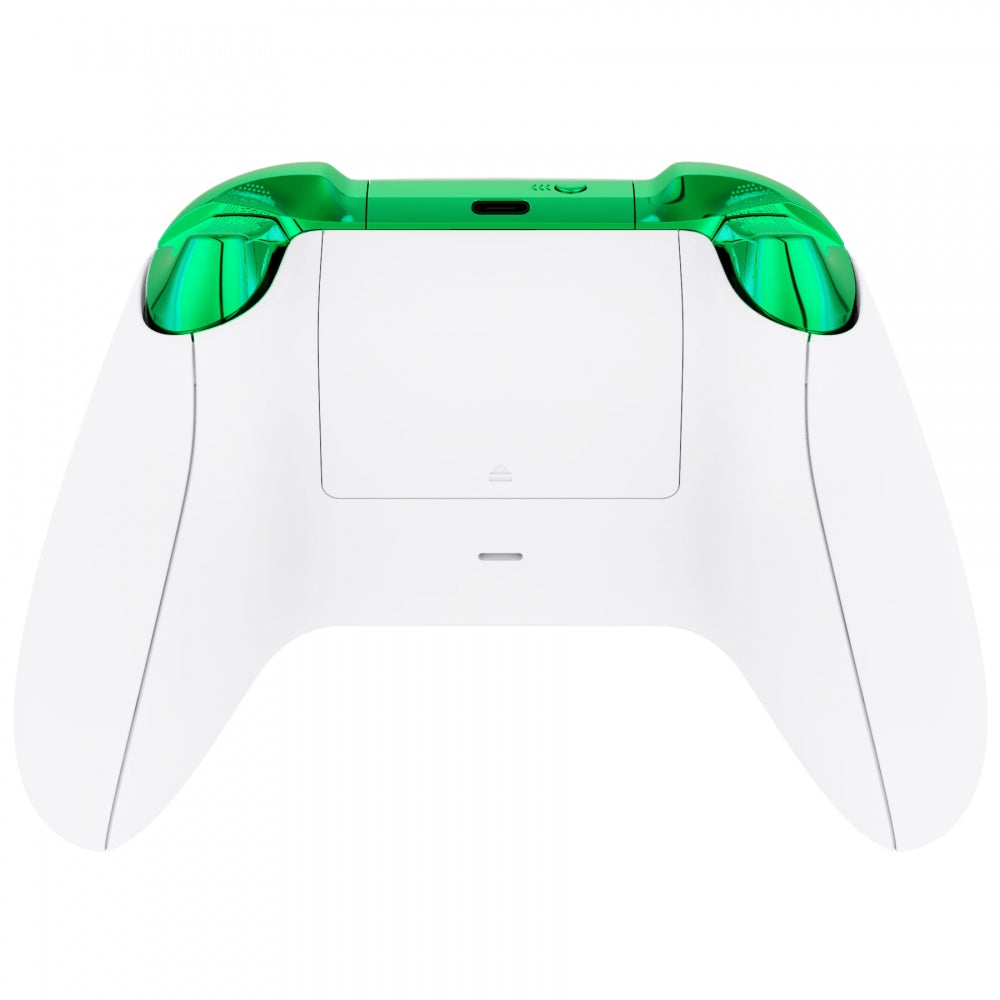 eXtremeRate Retail Chrome Green Replacement Buttons for Xbox Series S & Xbox Series X Controller, LB RB LT RT Bumpers Triggers D-pad ABXY Start Back Sync Share Keys for Xbox Series X/S Controller  - JX3206