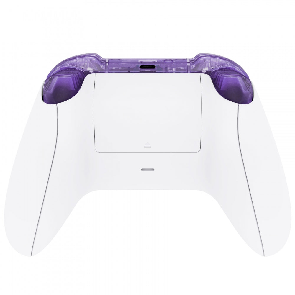eXtremeRate Retail Clear Atomic Purple Replacement Buttons for Xbox Series S & Xbox Series X Controller, LB RB LT RT Bumpers Triggers D-pad ABXY Start Back Sync Share Keys for Xbox Series X/S Controller  - JX3305