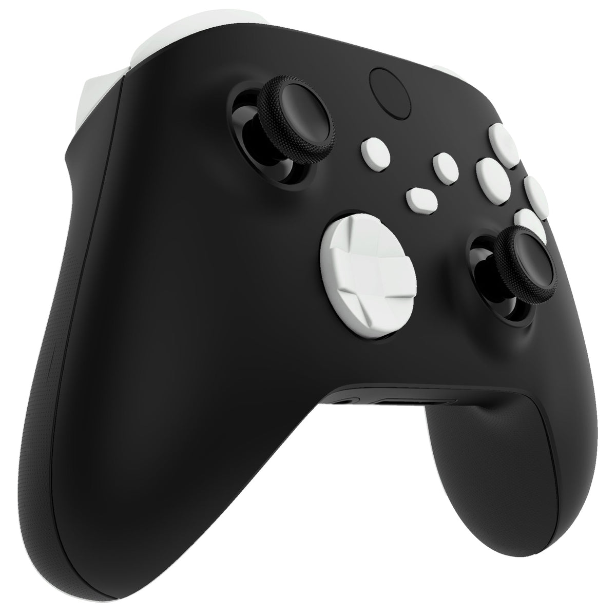 eXtremeRate Retail No Letter Imprint Custom Full Set Buttons for Xbox Series X/S Controller, White Replacement Accessories Bumpers Triggers Dpad ABXY Buttons for Xbox Series X/S, Xbox Core Controller - JX3508