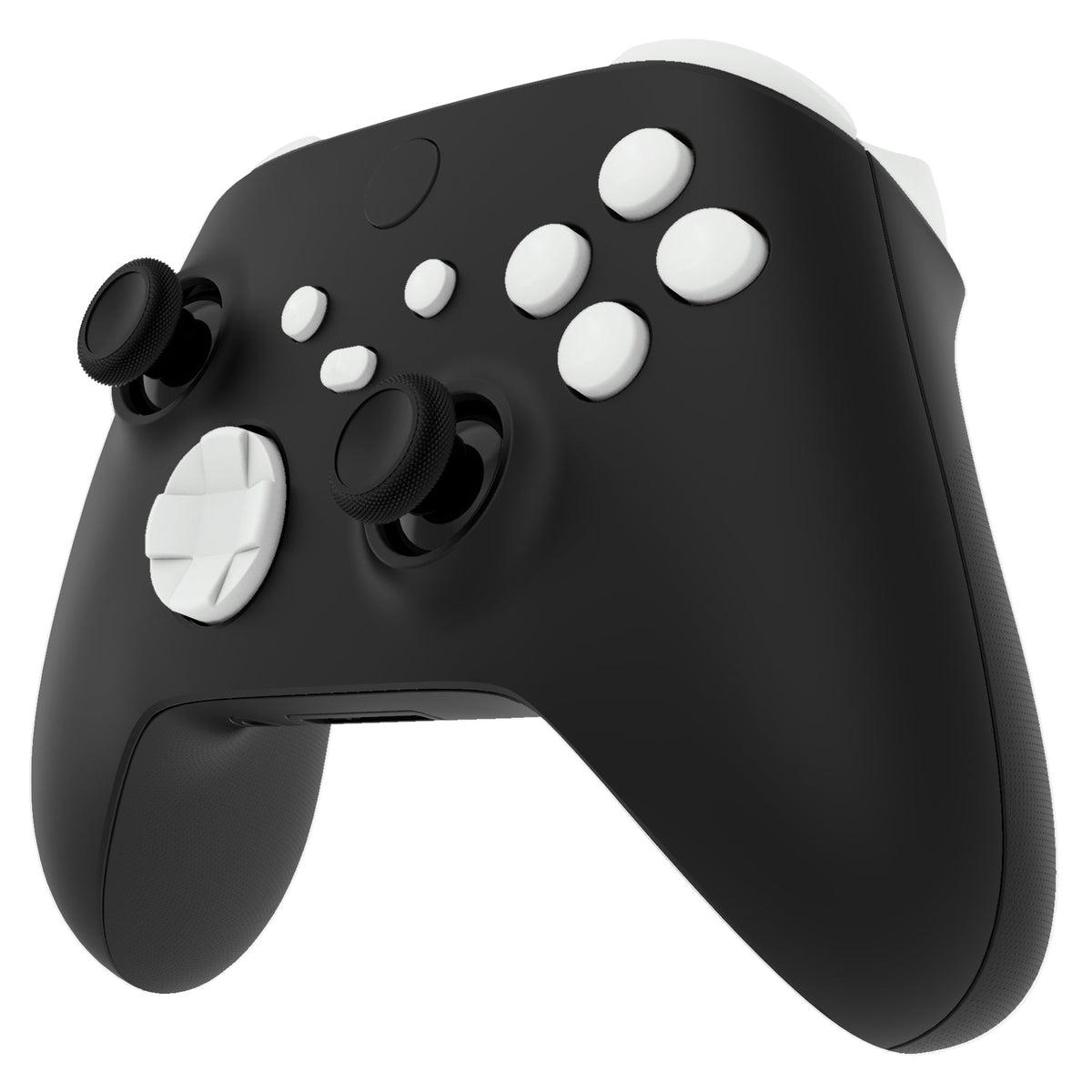 eXtremeRate Retail No Letter Imprint Custom Full Set Buttons for Xbox Series X/S Controller, White Replacement Accessories Bumpers Triggers Dpad ABXY Buttons for Xbox Series X/S, Xbox Core Controller - JX3508