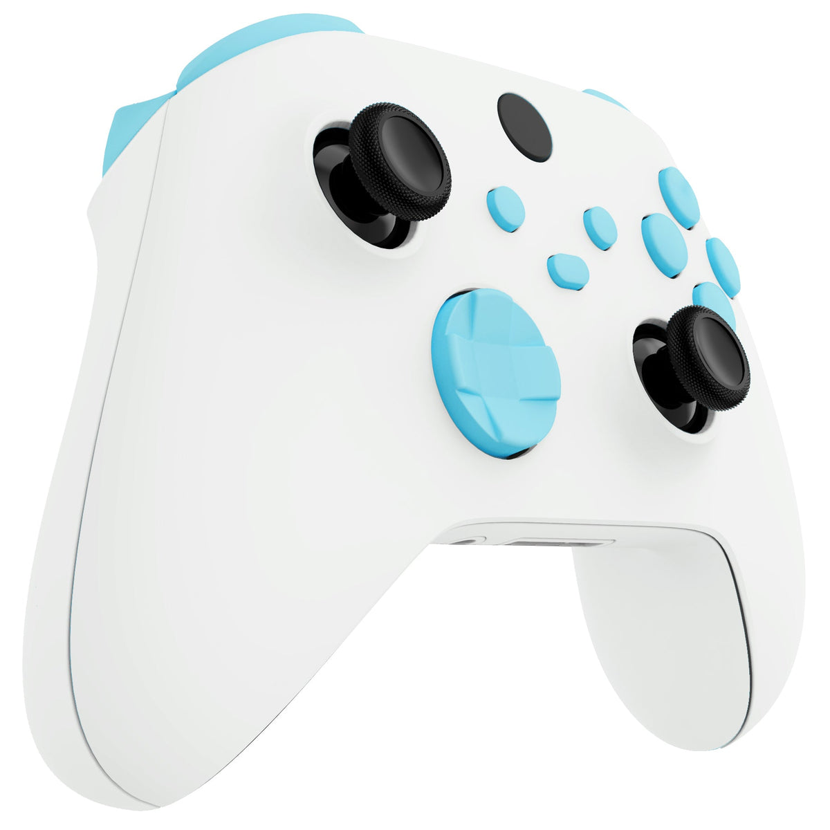 eXtremeRate Retail No Letter Imprint Custom Full Set Buttons for Xbox Series X/S Controller, Heaven Blue Replacement Accessories Bumpers Triggers Dpad ABXY Buttons for Xbox Series X/S, Xbox Core Controller - JX3513