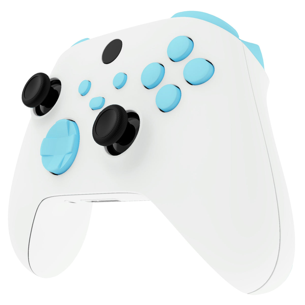 eXtremeRate Retail No Letter Imprint Custom Full Set Buttons for Xbox Series X/S Controller, Heaven Blue Replacement Accessories Bumpers Triggers Dpad ABXY Buttons for Xbox Series X/S, Xbox Core Controller - JX3513