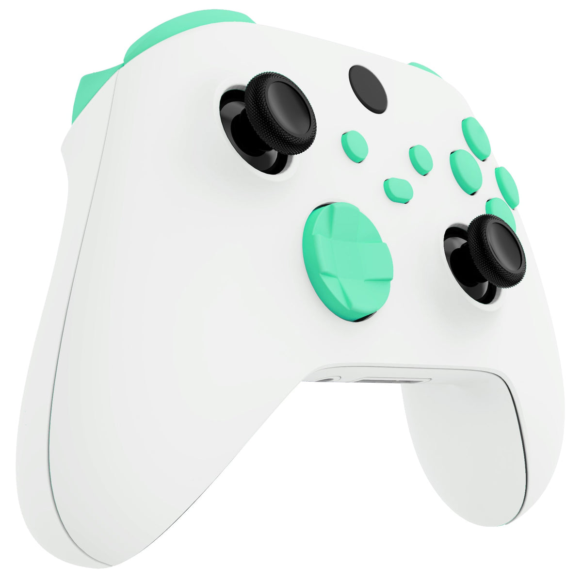 eXtremeRate Retail No Letter Imprint Custom Full Set Buttons for Xbox Series X/S Controller, Mint Green Replacement Accessories Bumpers Triggers Dpad ABXY Buttons for Xbox Series X/S, Xbox Core Controller - JX3514