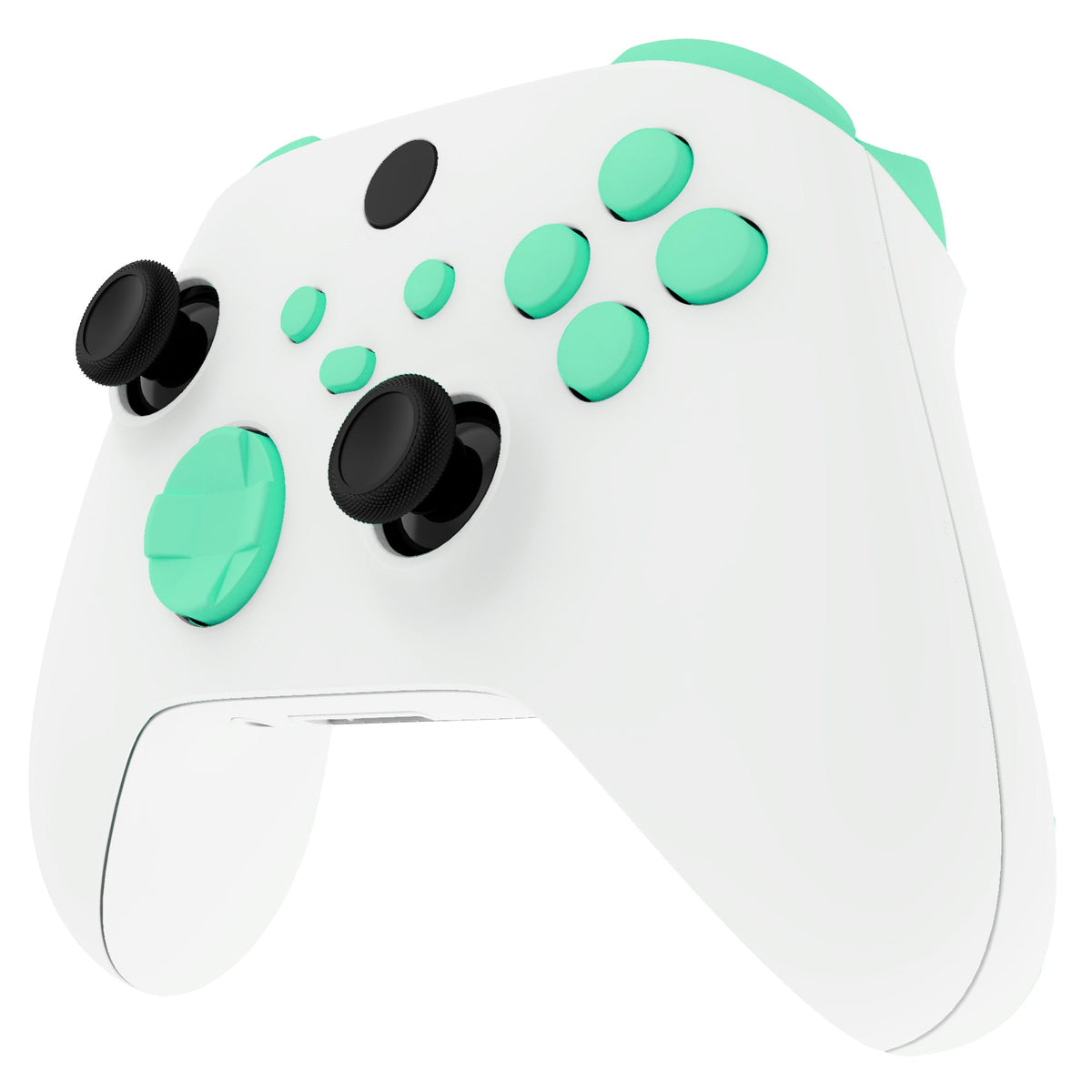 eXtremeRate Retail No Letter Imprint Custom Full Set Buttons for Xbox Series X/S Controller, Mint Green Replacement Accessories Bumpers Triggers Dpad ABXY Buttons for Xbox Series X/S, Xbox Core Controller - JX3514