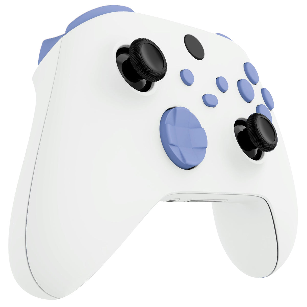eXtremeRate Retail No Letter Imprint Custom Full Set Buttons for Xbox Series X/S Controller, Light Violet Replacement Accessories Bumpers Triggers Dpad ABXY Buttons for Xbox Series X/S, Xbox Core Controller - JX3515