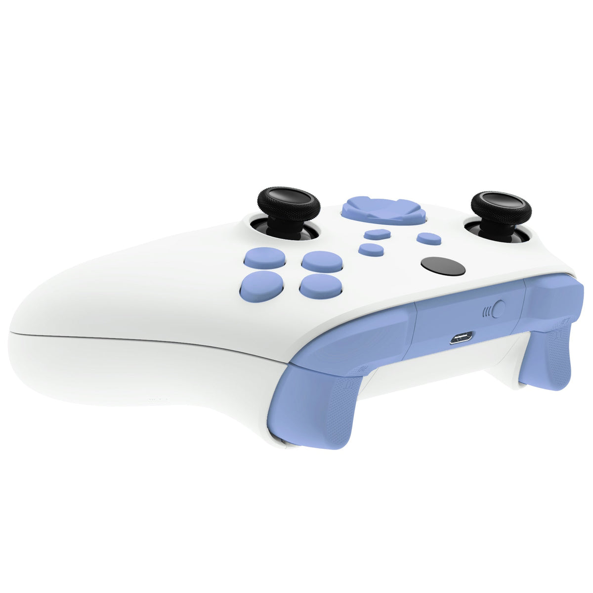 eXtremeRate Retail No Letter Imprint Custom Full Set Buttons for Xbox Series X/S Controller, Light Violet Replacement Accessories Bumpers Triggers Dpad ABXY Buttons for Xbox Series X/S, Xbox Core Controller - JX3515