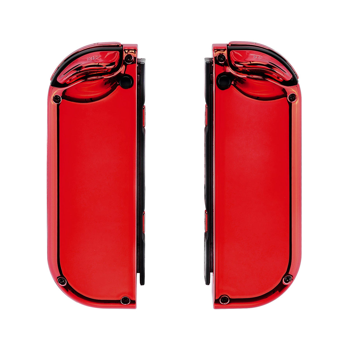 eXtremeRate Retail Chrome Red Joycon Handheld Controller Housing (D-Pad Version) with Full Set Buttons, DIY Replacement Shell Case for NS Switch JoyCon & OLED JoyCon - Console Shell NOT Included- JZD403