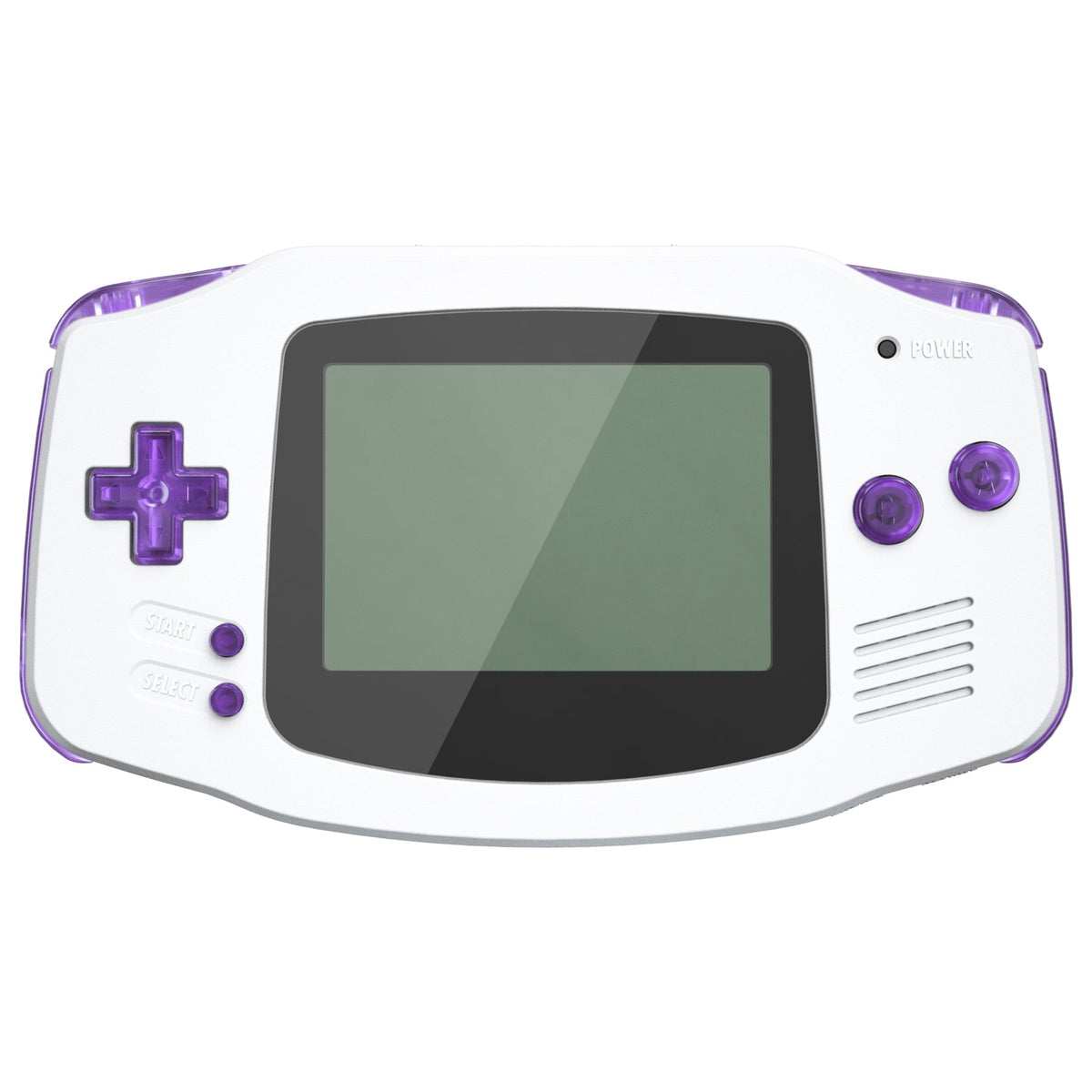 eXtremeRate Retail Clear Atomic Purple GBA Replacement Full Set Buttons for Gameboy Advance - Handheld Game Console NOT Included - KAG4005
