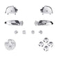 eXtremeRate Retail Chrome Silver Repair ABXY D-pad ZR ZL L R Keys for NS Switch Pro Controller, Glossy DIY Replacement Full Set Buttons with Tools for NS Switch Pro - Controller NOT Included - KRD402