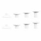 eXtremeRate Retail White Interchangeable Ergonomic Thumbsticks for Nintendo Switch Pro Controller with 3 Height Domed and Concave Grips Adjustable Joystick - KRM522