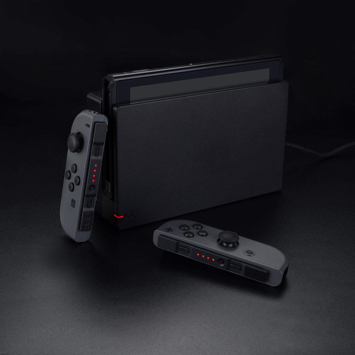 eXtremeRate Retail Red Firefly LED Tuning Kit for NS Switch Joycons Dock NS Joycon SL SR Buttons Ribbon Flex Cable Indicate Power LED-Joycons Dock NOT Included - NSLED003