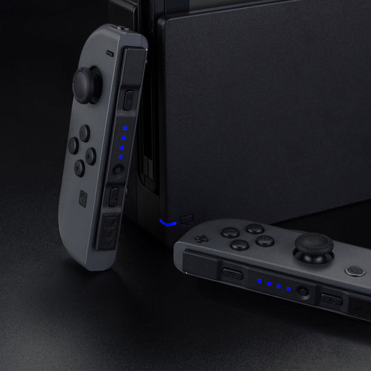 eXtremeRate Retail Blue Firefly LED Tuning Kit for NS Switch Joycons Dock NS Joycon SL SR Buttons Ribbon Flex Cable Indicate Power LED-Joycons Dock NOT Included - NSLED005