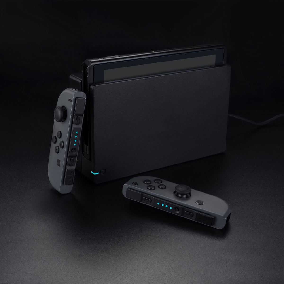 eXtremeRate Retail Ice Blue Firefly LED Tuning Kit for NS Switch Joycons Dock NS Joycon SL SR Buttons Ribbon Flex Cable Indicate Power LED-Joycons Dock NOT Included - NSLED010