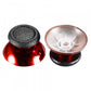 eXtremeRate Retail Replacement Chrome Red Buttom Black Rubber Thumbsticks For ps4 Controller - P4J0121
