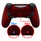 eXtremeRate Retail Soft Touch Red Remappable Remap Kit with Redesigned Back Shell & 4 Back Buttons for ps4 Controller JDM 040/050/055 - P4RM014