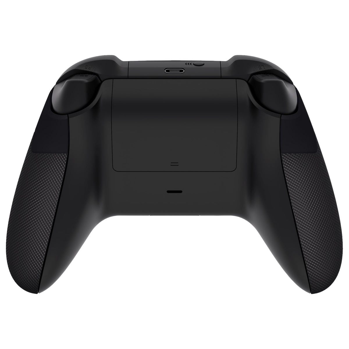 eXtremeRate Retail Black Performance Non-Slip Texture Rubberized Grips Replacement Back Panels for Xbox Series X/S Controller - PX3C3001
