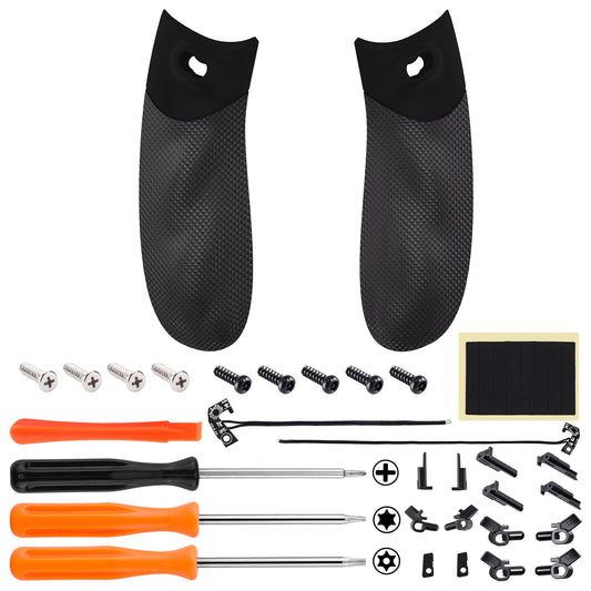 eXtremeRate Retail Flexor Clicky Rubberized Side Rail Grips Trigger Stop Kit for Xbox Series X & S Controller, Diamond Textured Black Anti-Slip Ergonomic Trigger Stopper Handle Grips for Xbox Core Controller - PX3Q3001P
