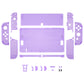 eXtremeRate Retail Clear Atomic Purple Custom Full Set Shell for Nintendo Switch OLED, DIY Replacement Console Back Plate & Kickstand, NS Joycon Handheld Controller Housing with Colorful Buttons for Nintendo Switch OLED - QNSOM5002
