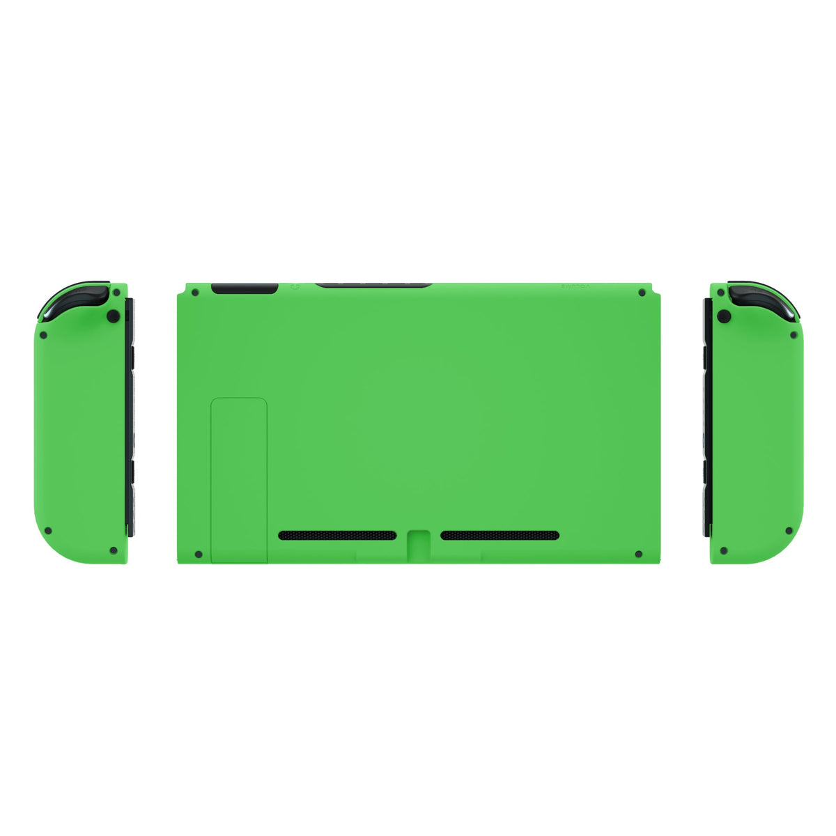 eXtremeRate Retail Green Soft Touch Grip Backplate for NS Switch Console, NS Joycon Handheld Controller Housing with Full Set Buttons, DIY Replacement Shell for NS Switch - QP335