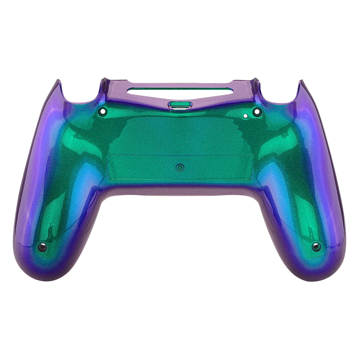 eXtremeRate Retail Green and Purple Bottom Shell, Chameleon Back Housing Case Cover, Game Improvement Replacement Parts for ps4 Slim Pro Controller JDM-040, JDM-050 and JDM-055 - SP4BP02